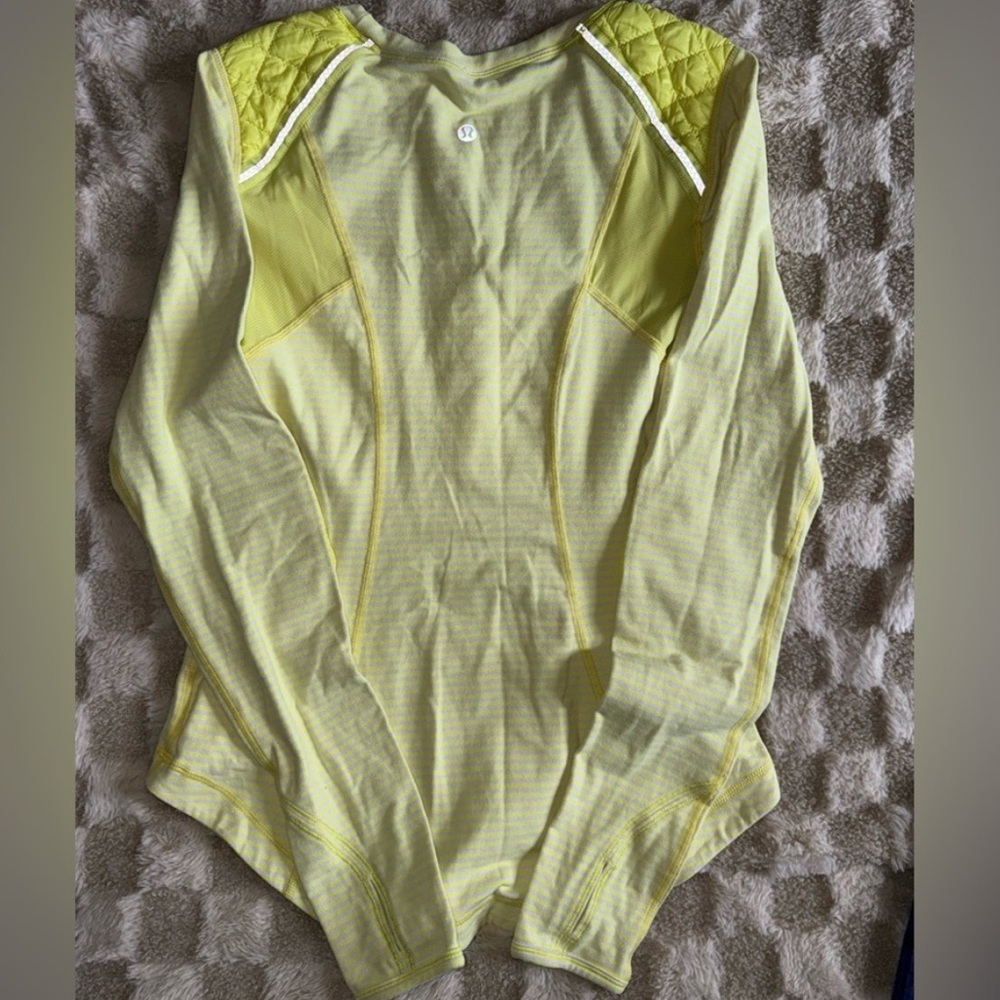 Lululemon Yellow Long Sleeve Athletic Top medium 8